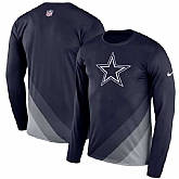 Dallas Cowboys Nike Navy Sideline Legend Prism Performance Long Sleeve T-Shirt,baseball caps,new era cap wholesale,wholesale hats
